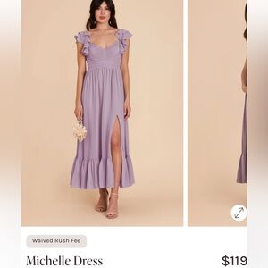 Birdy Grey chiffon lavender dress size large